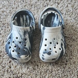 Kids Black and White Crocs